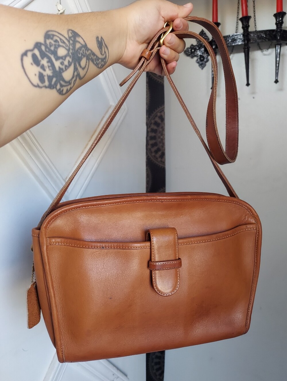Vintage Coach British Tan Brighton Bag 9895 USA🤎🍂